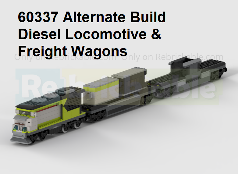 60337 Alternate Build - Freight Diesel Locomotive & Wagons alternate build