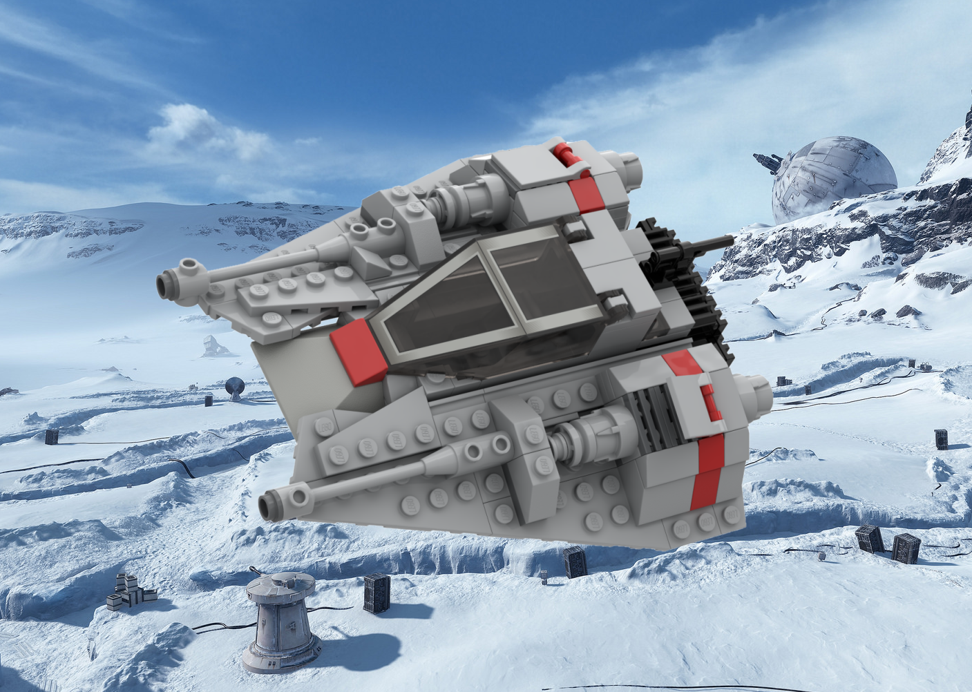 T-47 Snowspeeder - Minifig Scale - Gray Version