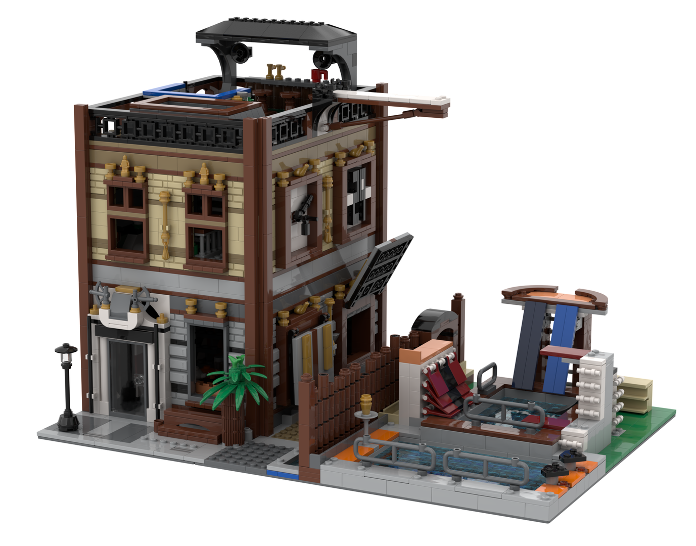 Brickastle Water Park Modular (70657 Ninjago City Docks Alternate Model) alternate build