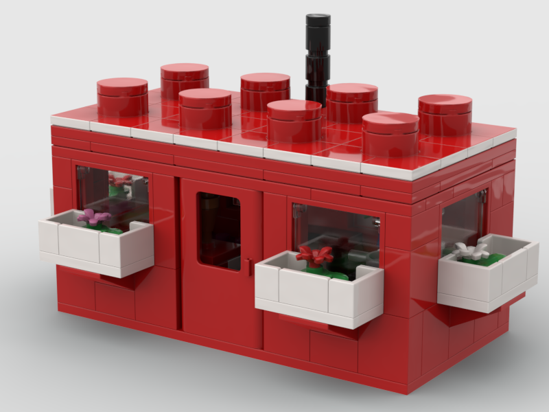 Up scaled brick 2x4 house