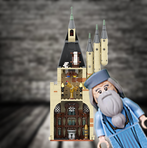 Minifigure Display Case - Dumble dore's Office