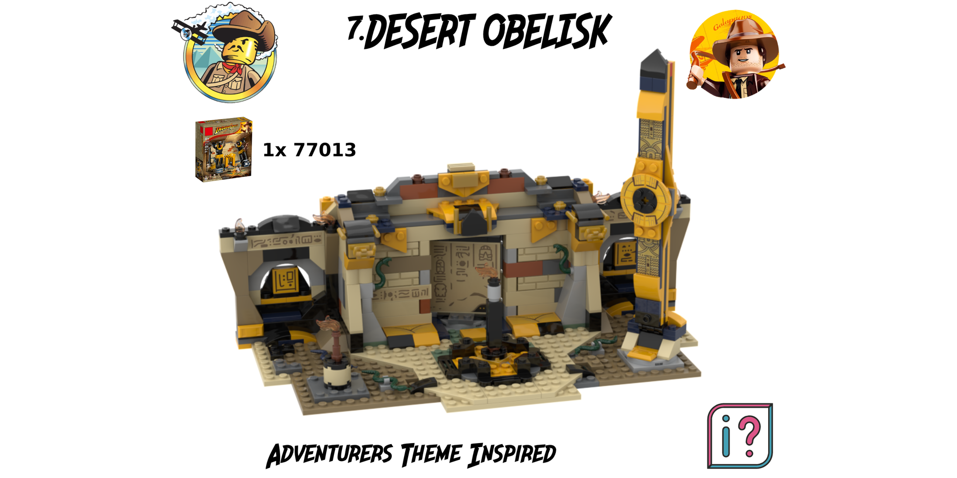 Adventurers Chapter 7.Desert Obelisk, Alternative Build For 1x 77013