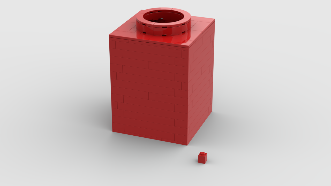 LEGO 1 stud pen holder brick