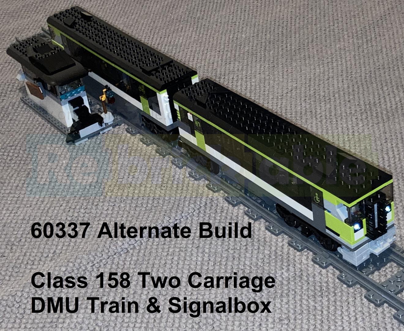 60337 Alternate Build - Class 158 Two Carriage DMU Train & Signalbox alternate build