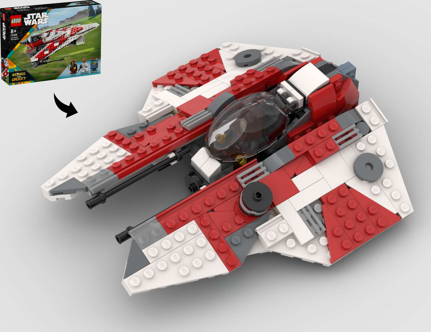Eta-2 Actis-Class Light Interceptor - Alternate Build of 75388 Bob's Starfighter alternate build