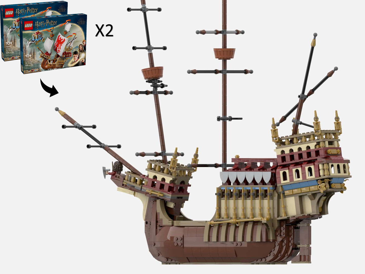 The Mary Rose - Combining 2 x 76440 Triwizard Tournament: Durmstrang Ship