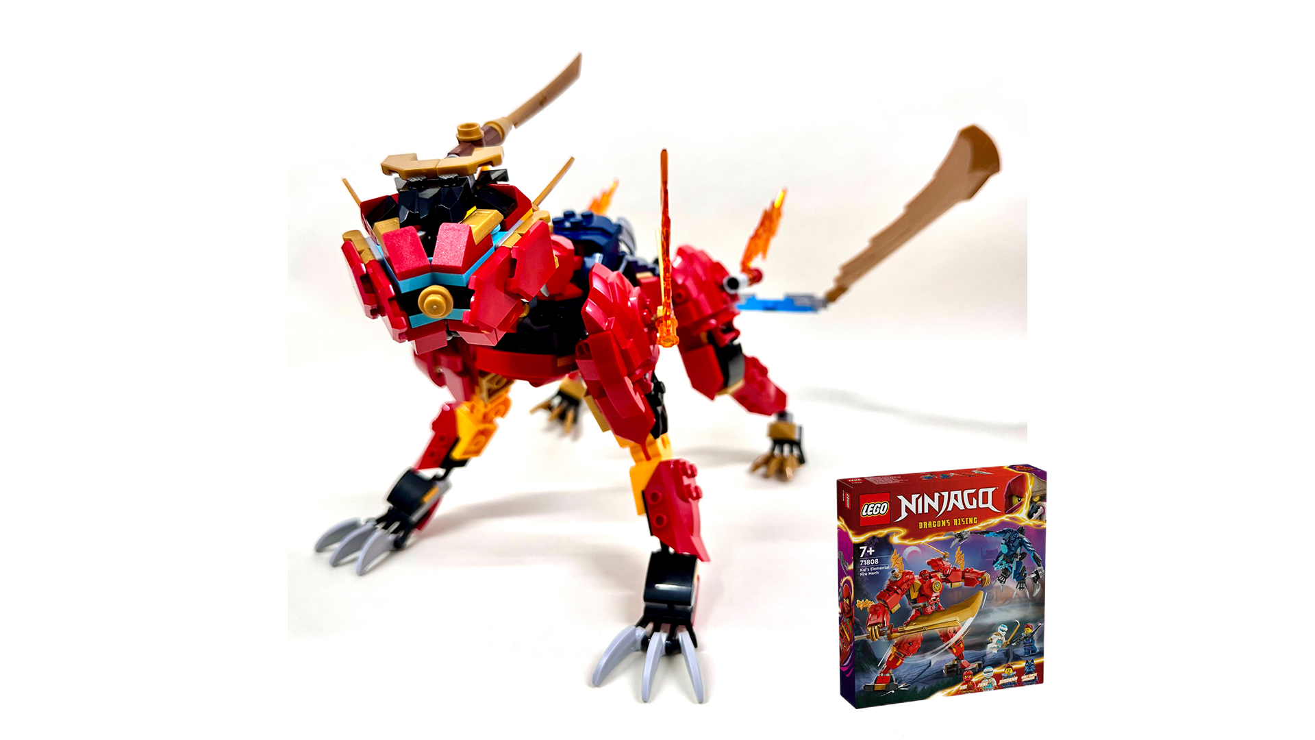 Ninjago 71808 Kai's Elemental Fire Wolf / Wolf Mech / Horizon Machine alternate build