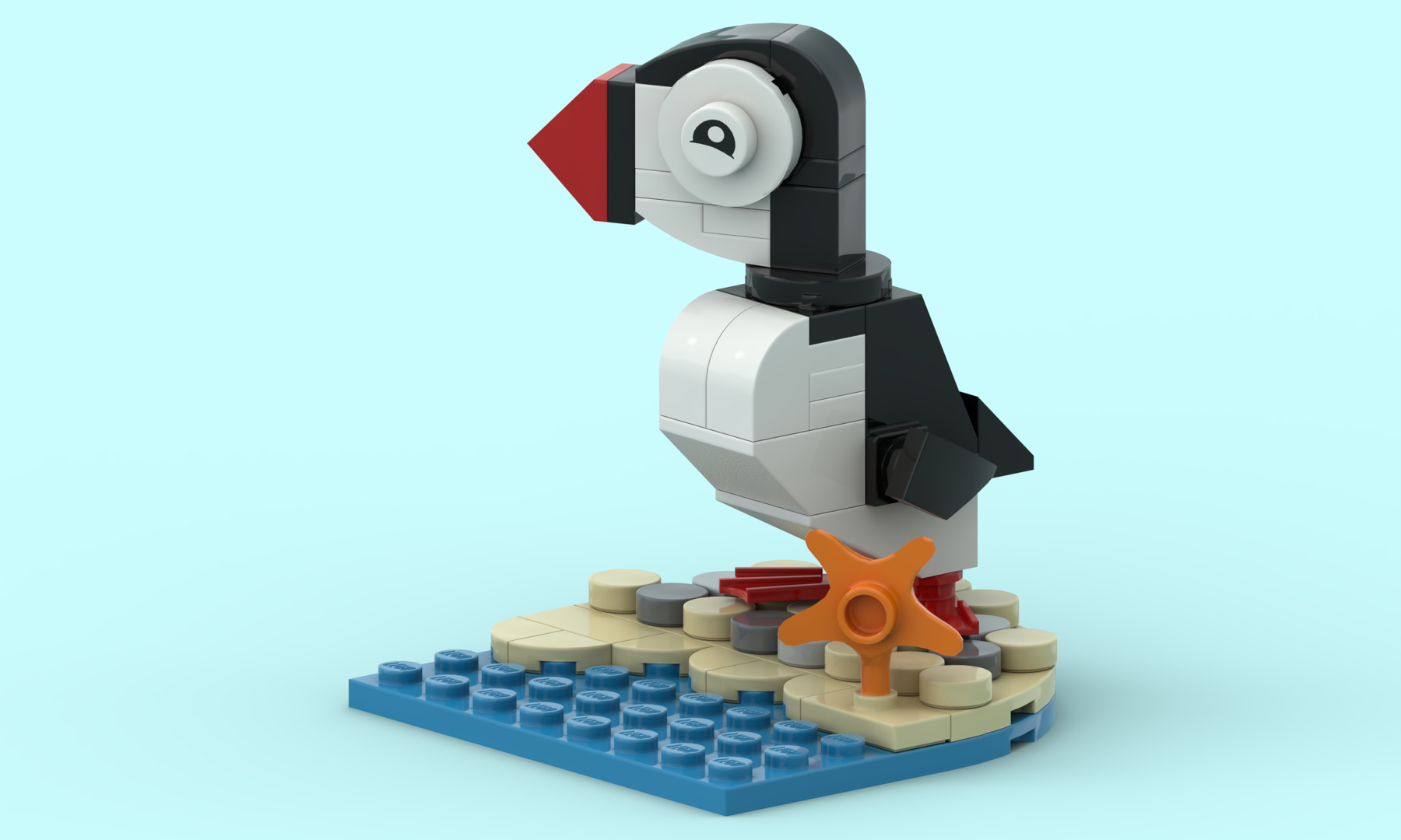 Puffin (Fratercula Arctica) - Funny microscale pop version
