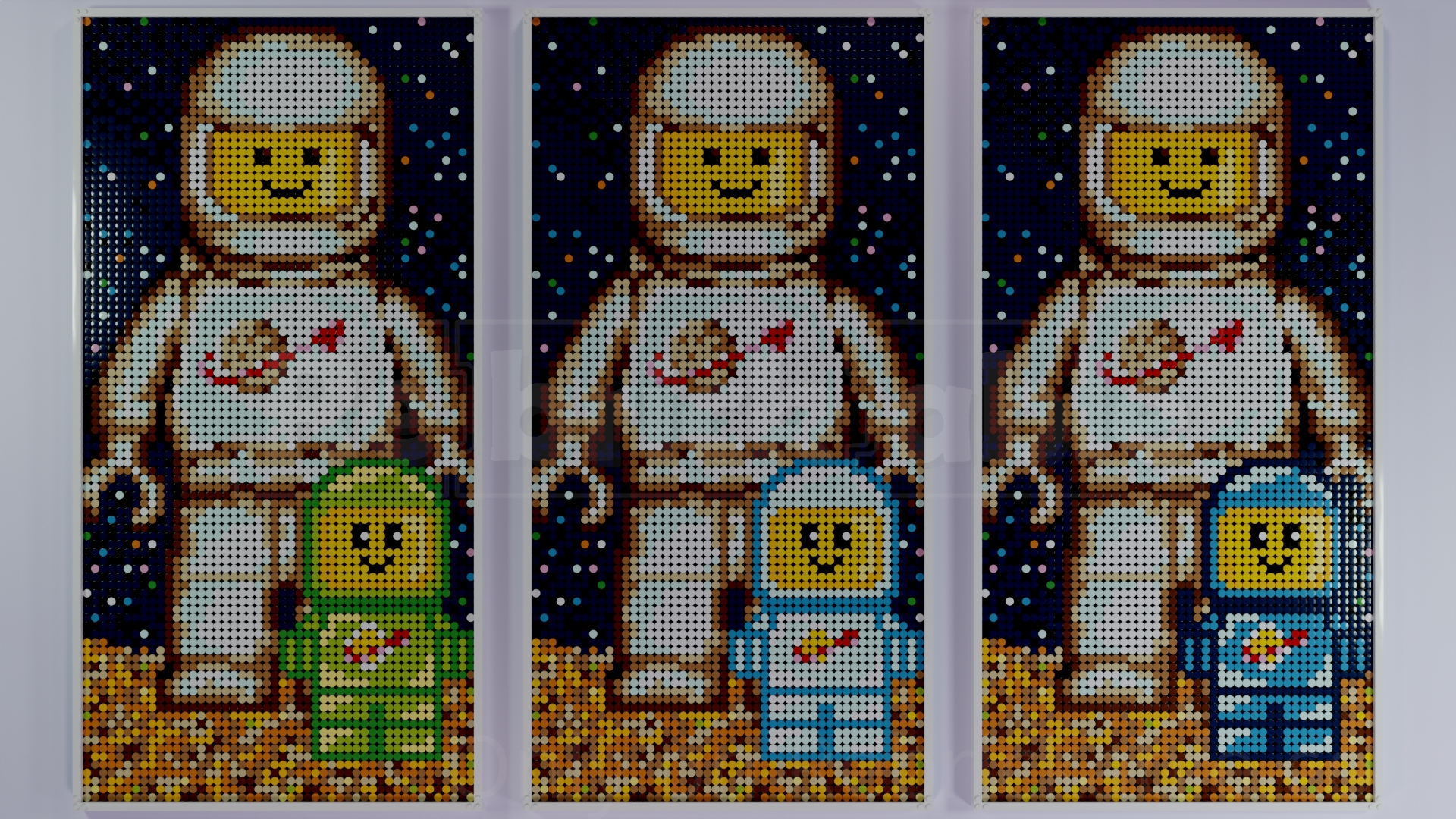 Mosaic "Astronaut With Baby" (21226 Modification)