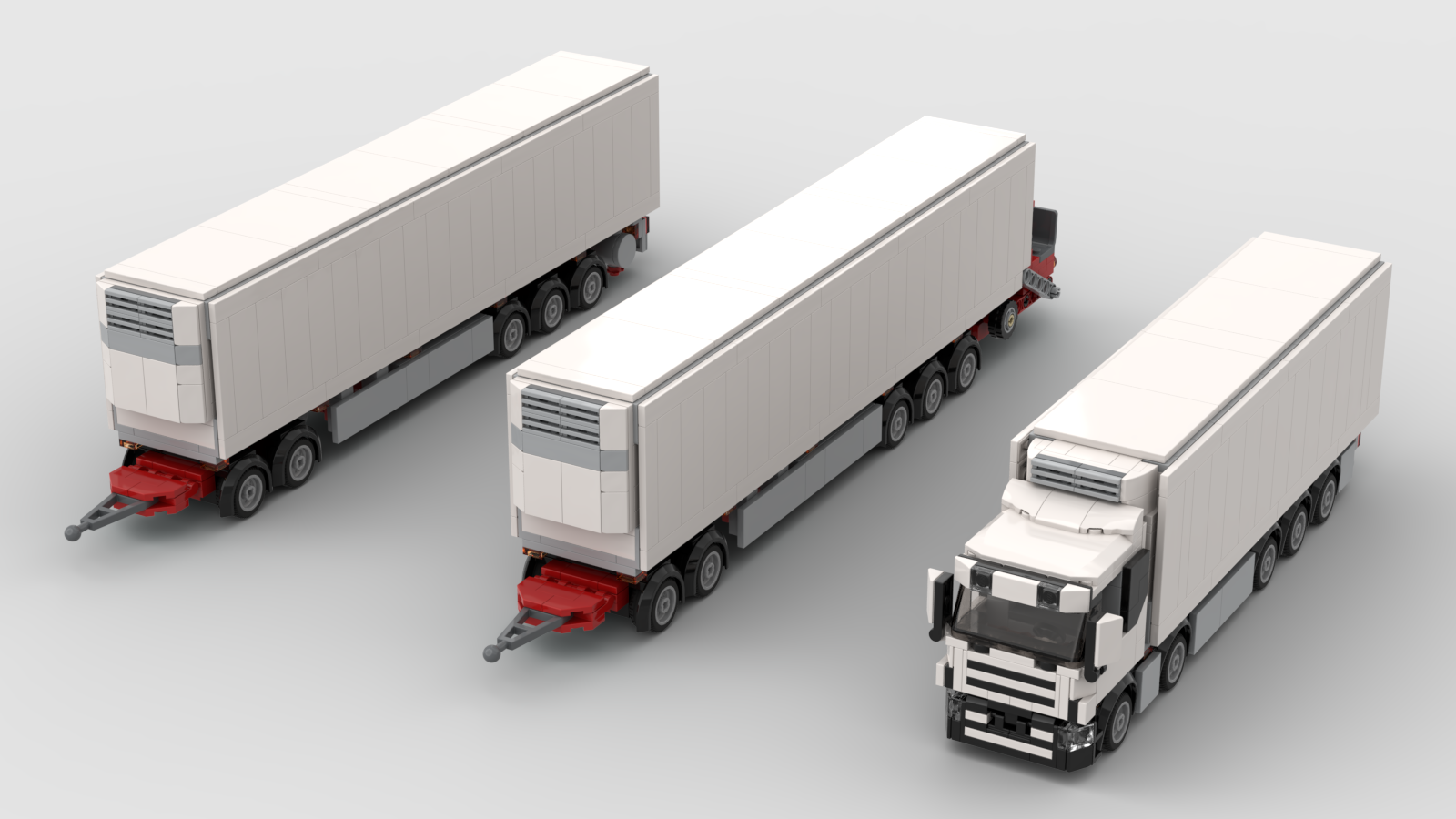 Rigid chassis refrigerated truck and full trailer(longer version)