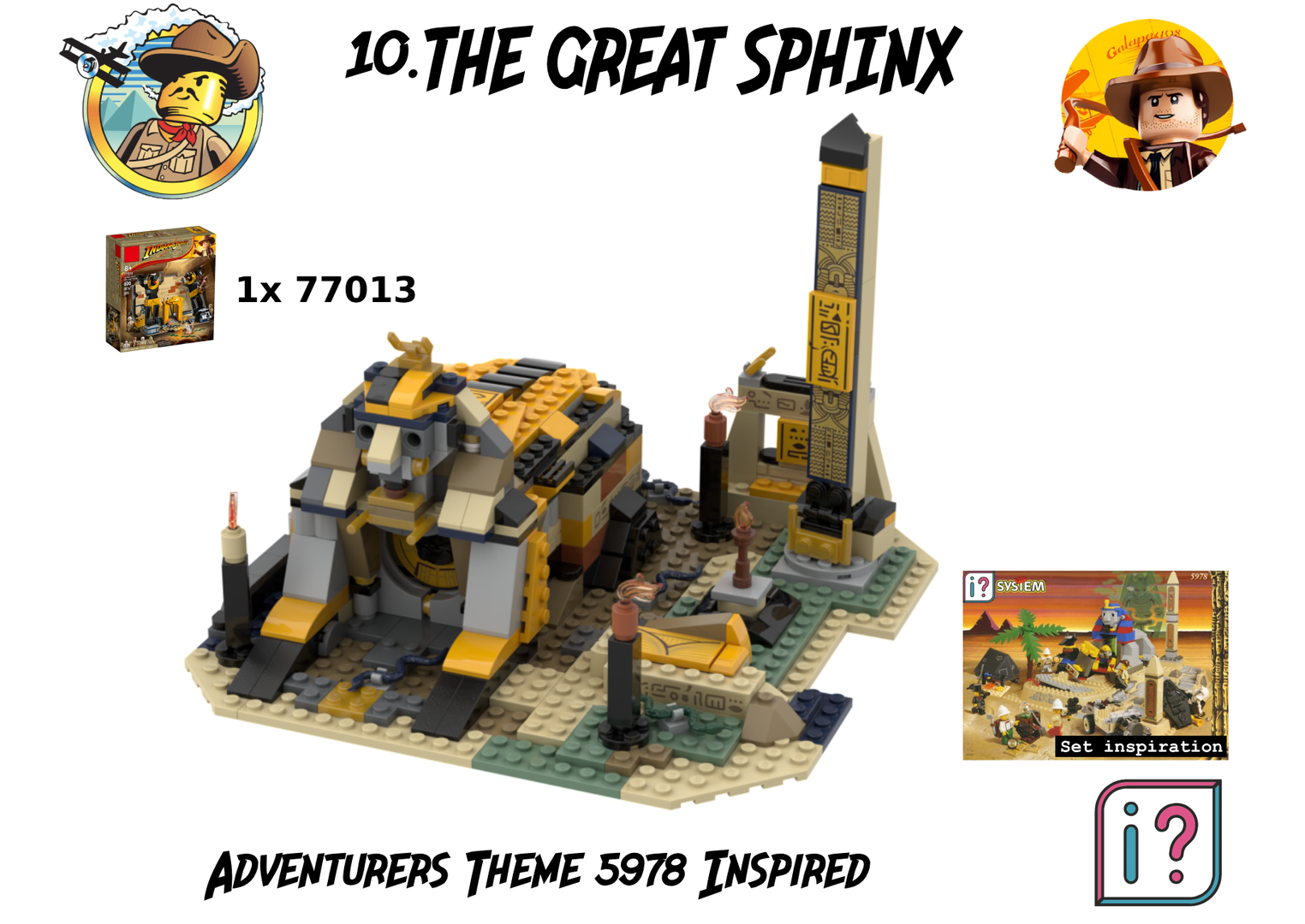 ADVENTURERS CHAPTER 10.THE GREAT SPHINX, ALTERNATIVE BUILD FOR 1X 77013