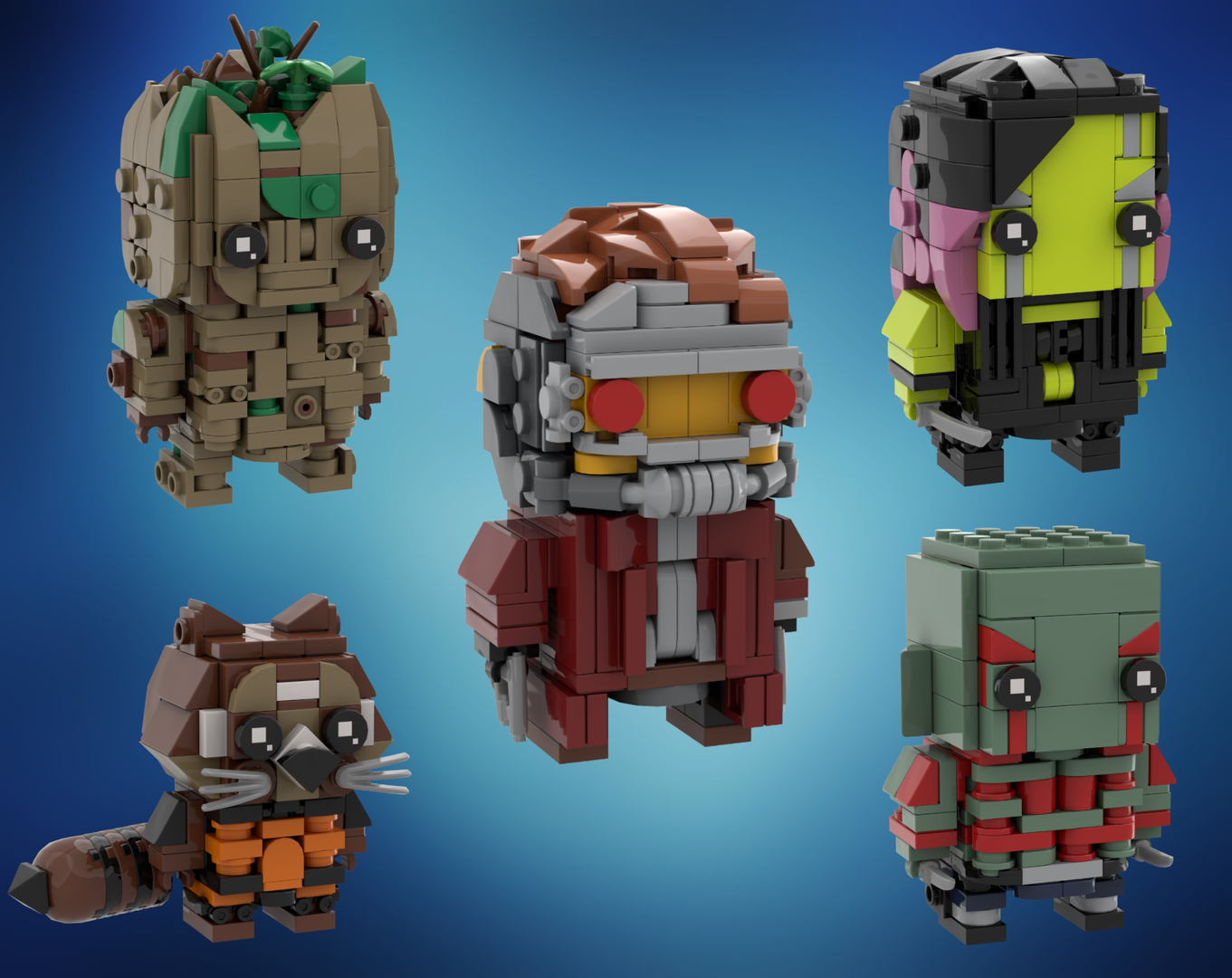 Guardians of the Galaxy Brickheadz BUNDLE