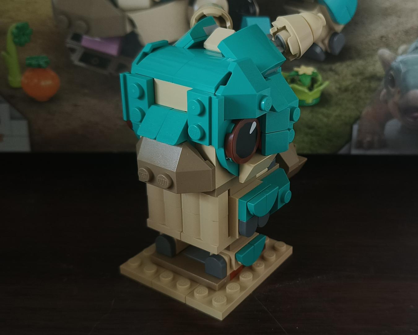 Baby Bumpy: Ankylosaurus rebuild into Brickheadz version alternate build