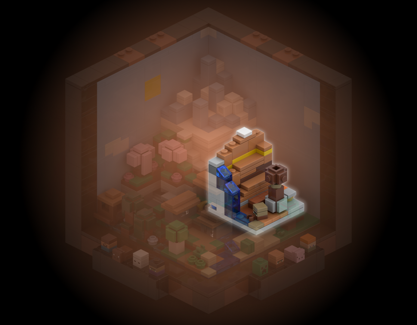 Badlands expansion biome for the "21265-1 The Crafting Table" set