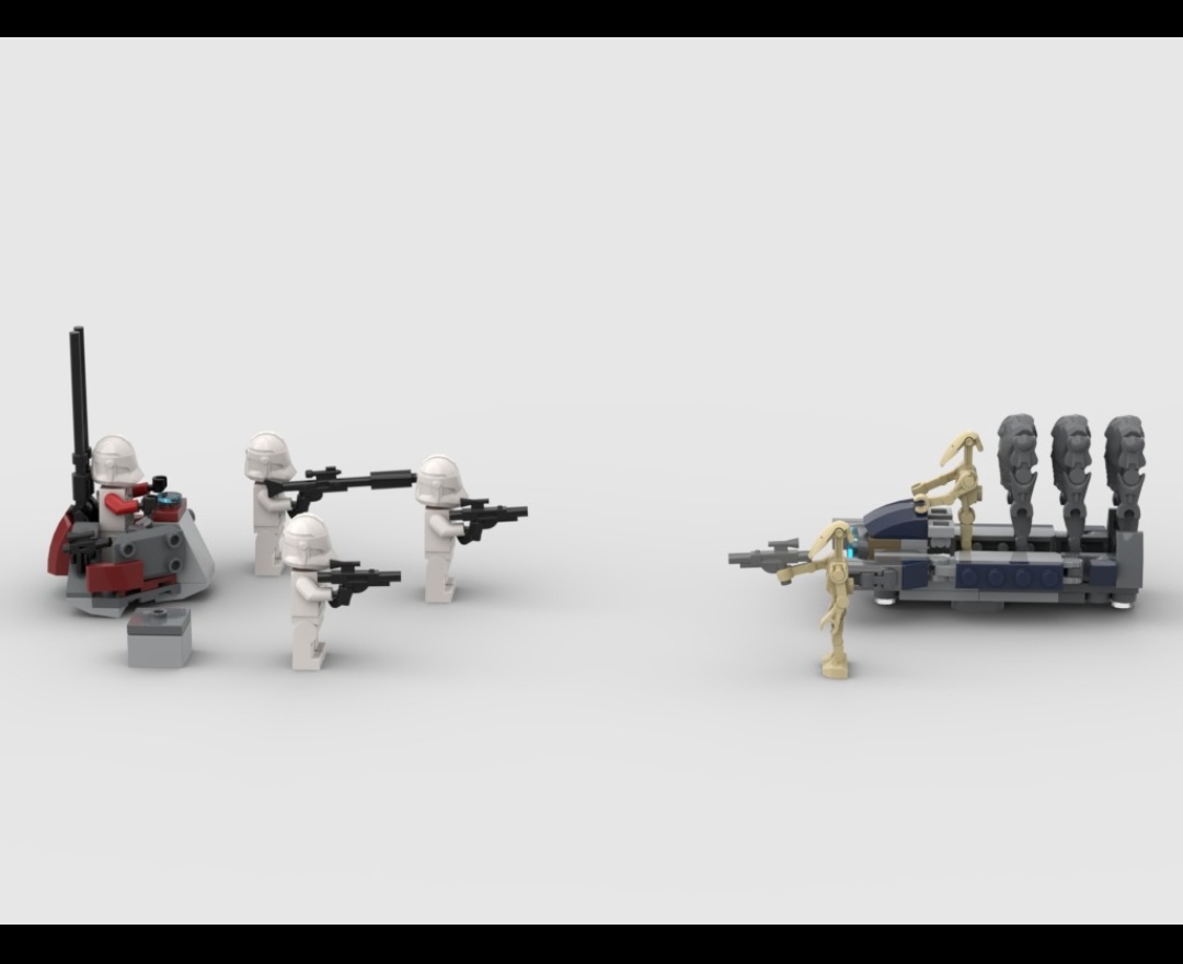 Droid Carrier vs Republic command Station alternate build for 75372