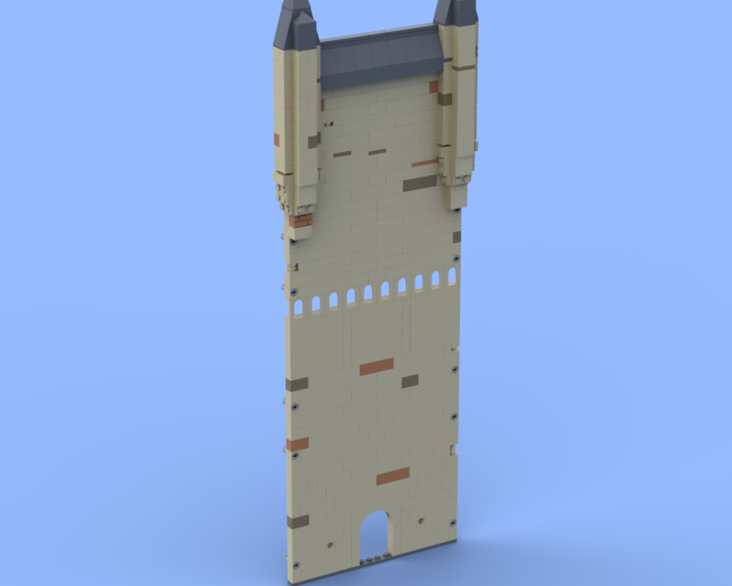 Lego hogwarts central tower back wall