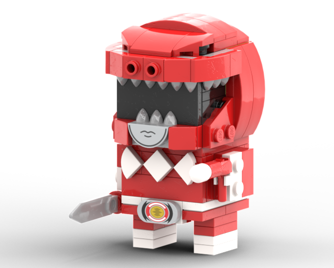 Red Mighty Morphin Power Ranger Brickheadz (MMPR, 恐竜戦隊 ジュウレンジャー, ZyuRanger)