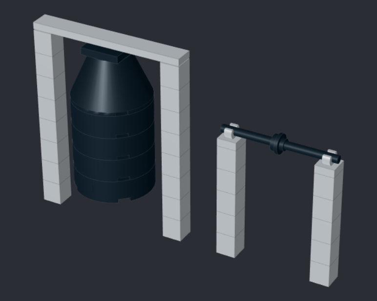 A Lego Pull-up Bar and Punching Bag