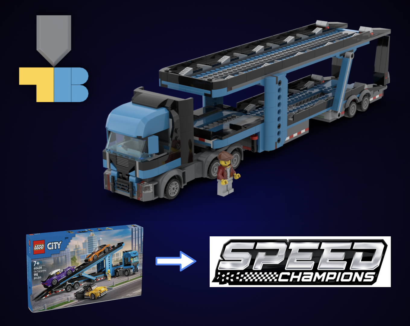 60408 Speed Champions Car Carrier (ALT Build) alternate build