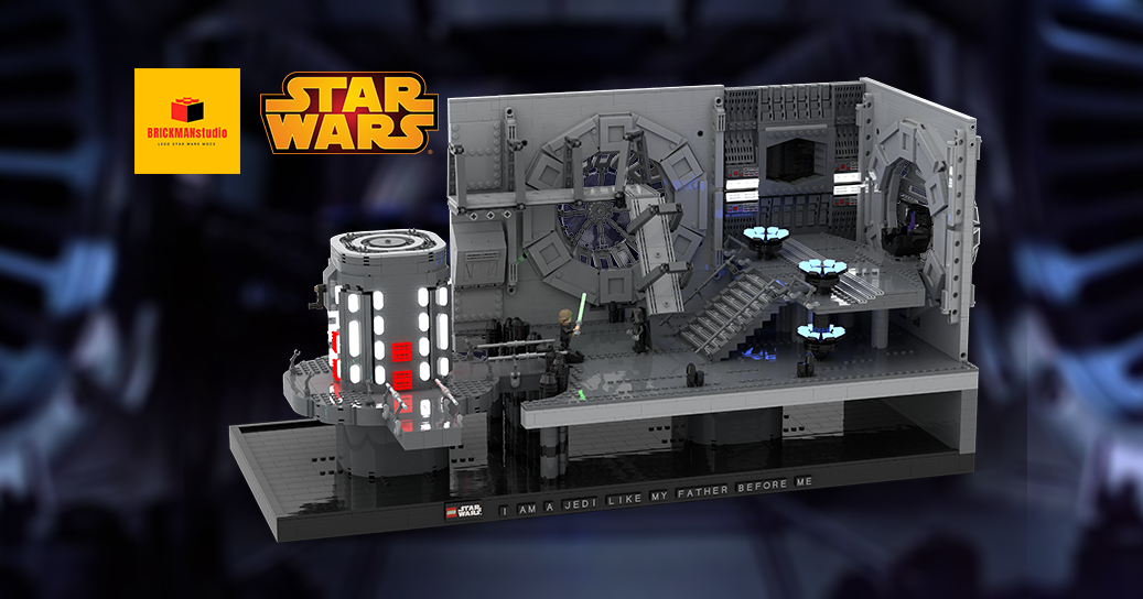 SW Large diorama Battle on Death Star Emperor Palpatine throne room Episode 6 Return of Jed