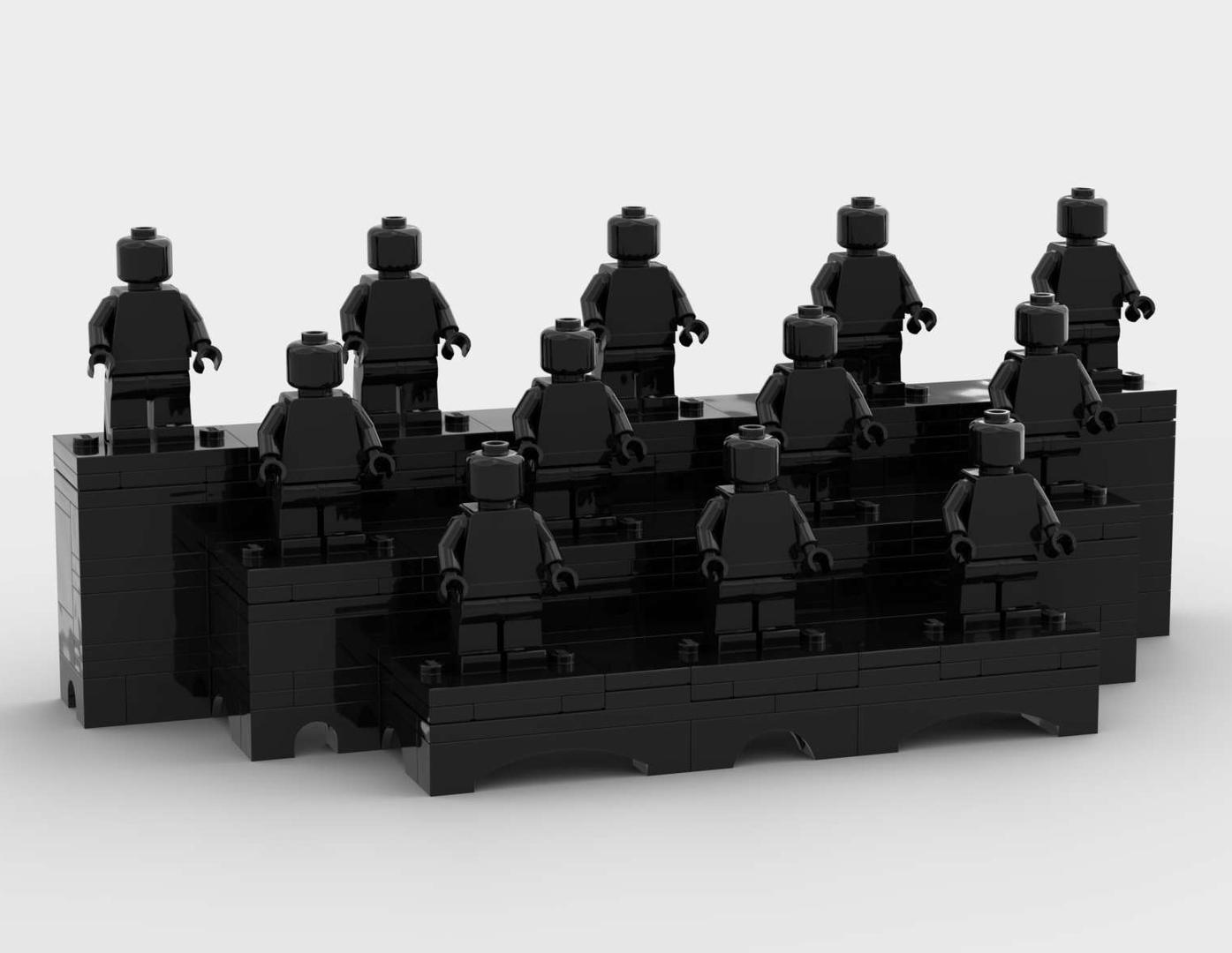 Larger stand for 12 Minifigures