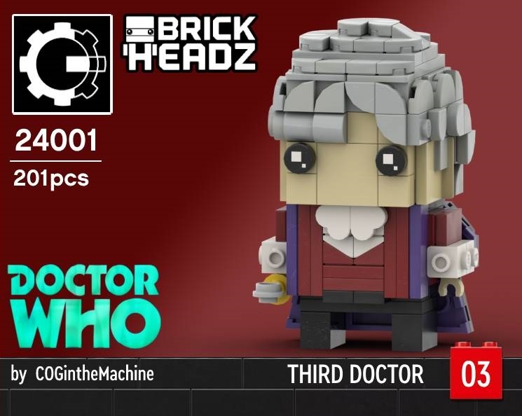 Brickheadz Third Doctor Who (Jon Pertwee)
