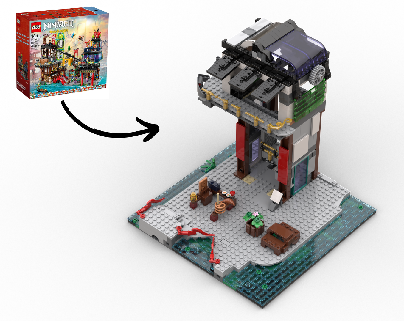 Ninjago City Elevator Part I - 71799 Ninjago City Markets Alt