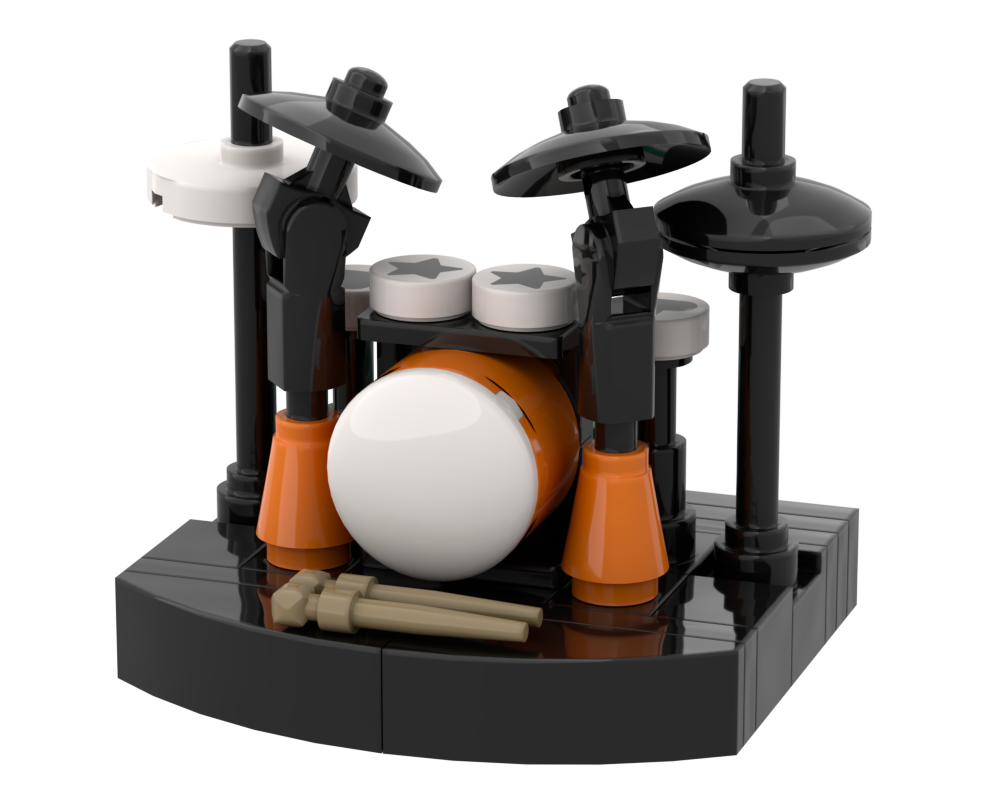 Minifig-scale Drum Kit