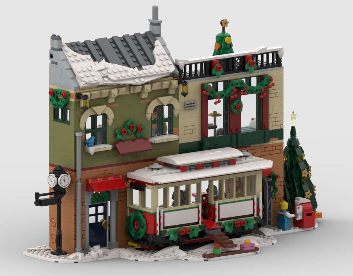 The coffee shop inside the tram