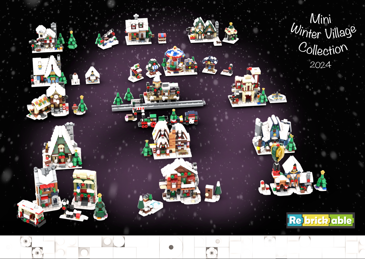 Mini Winter Village Collection 2024 - The Full Set of 16