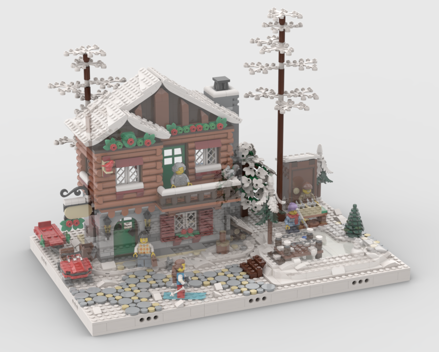 Winter Village - Display for set 10325 - Alpine Lodge
