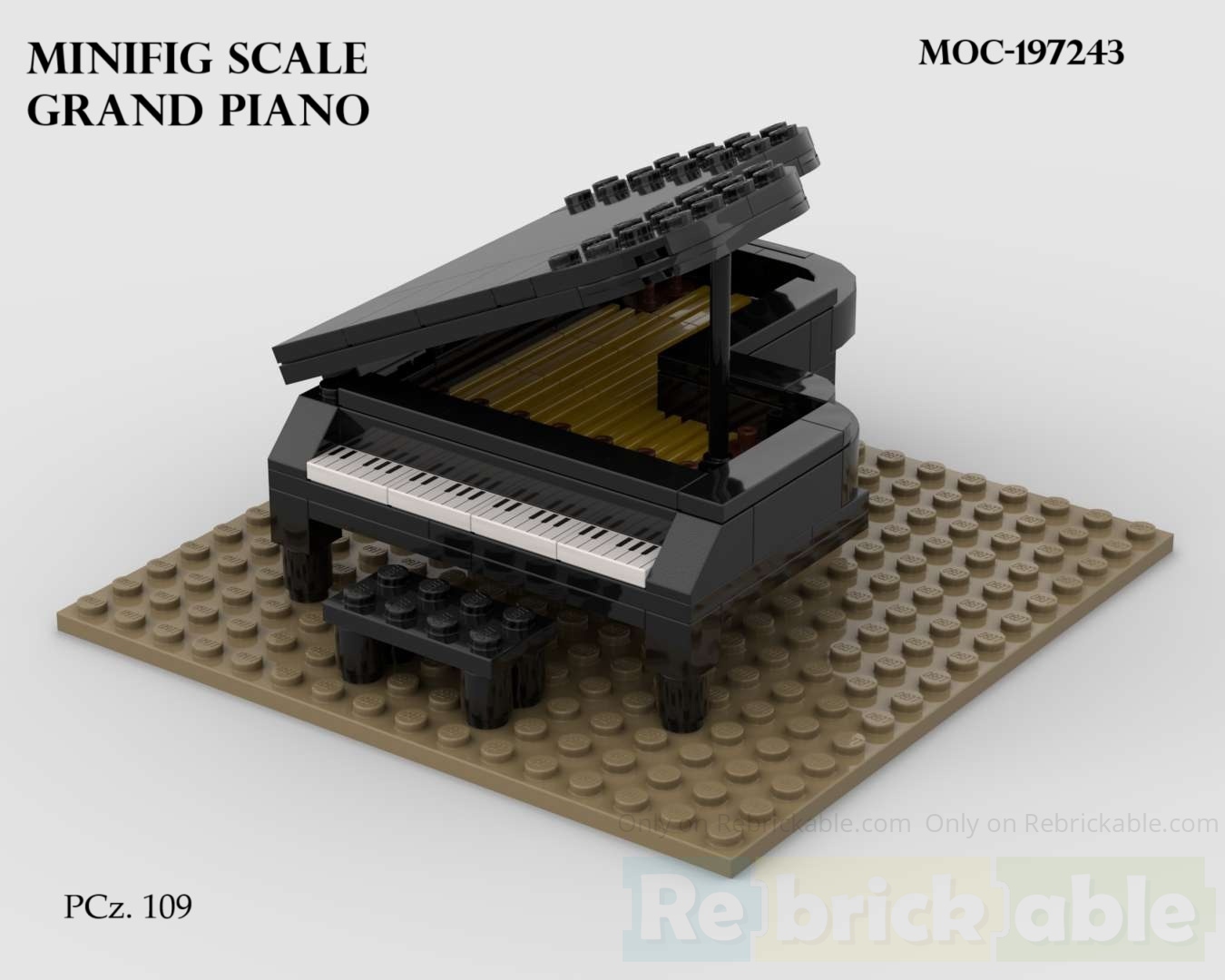 Minifig Scale Grand Piano