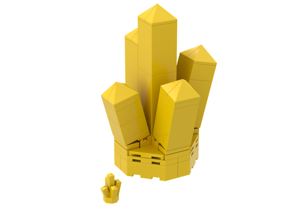 Upscaled Rock Crystal With 5 Points