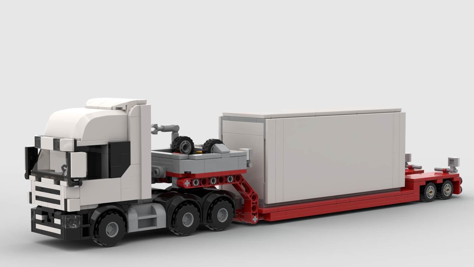 Lowboy container trailer
