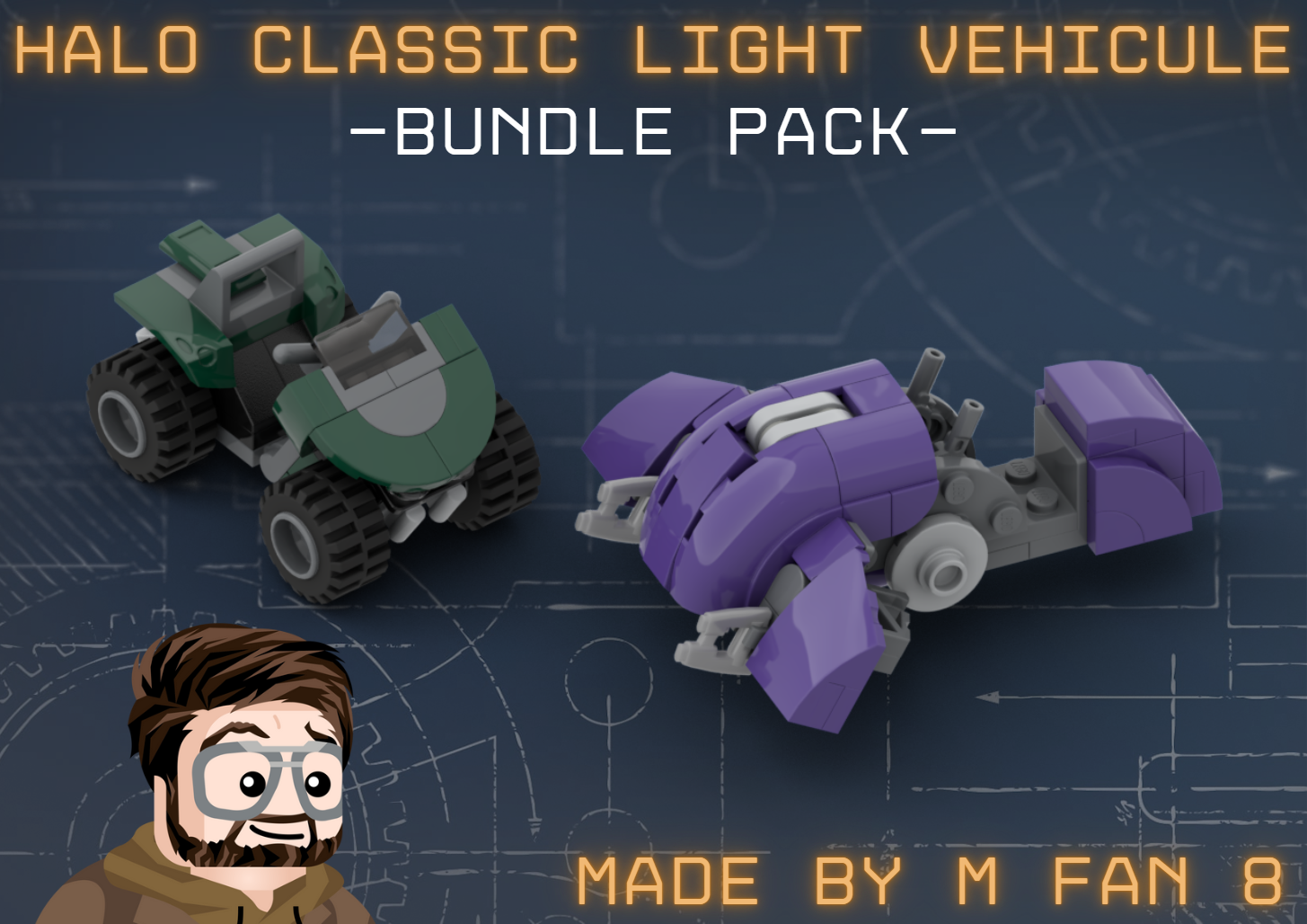 Classic Mongoose &amp; Covenant Ghost - Halo game Bundle pack