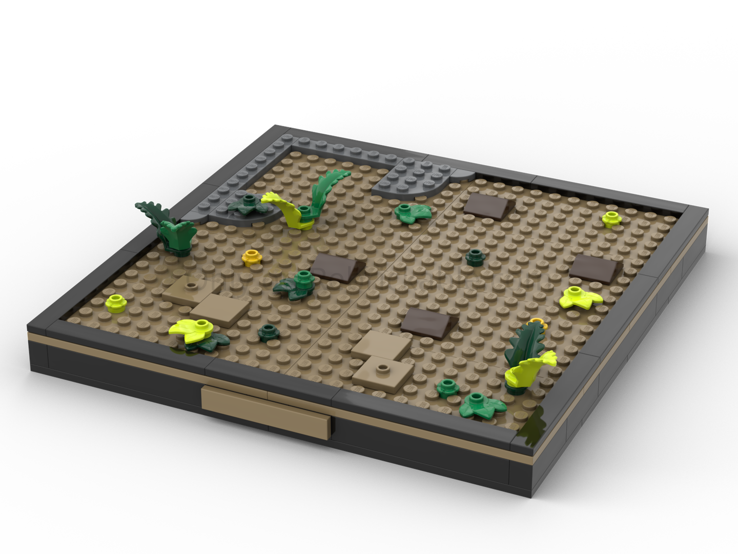 Display Base for Jurassic Diorama - Dilophosaurus Encounter (for Set 76958)