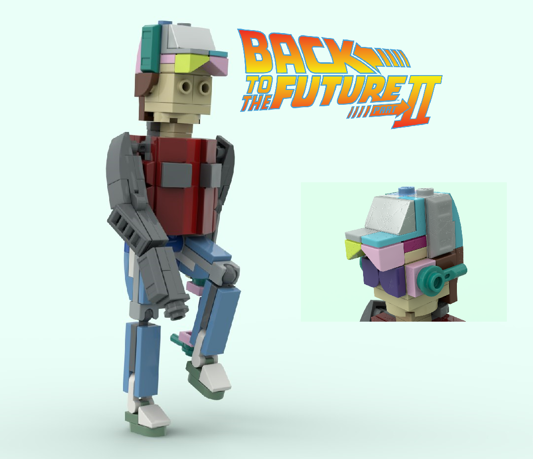 Marty / Marty McFly, Jr. with video glasses - BTTF II - for 10300 DeLorean