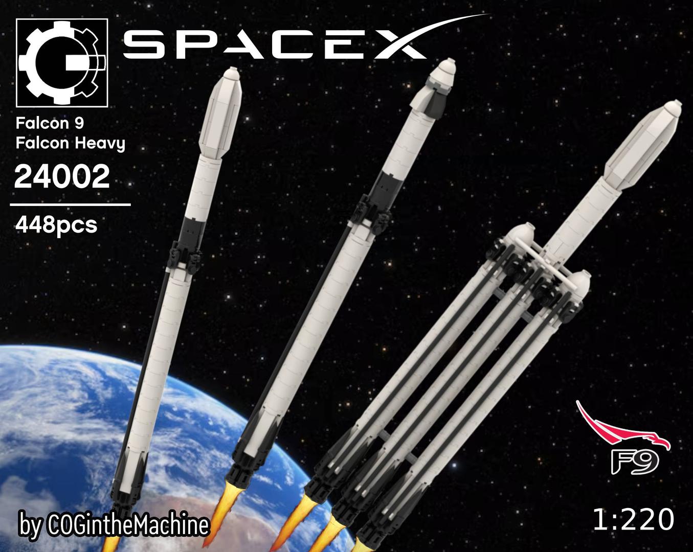 1:220 Falcon 9 and Falcon Heavy