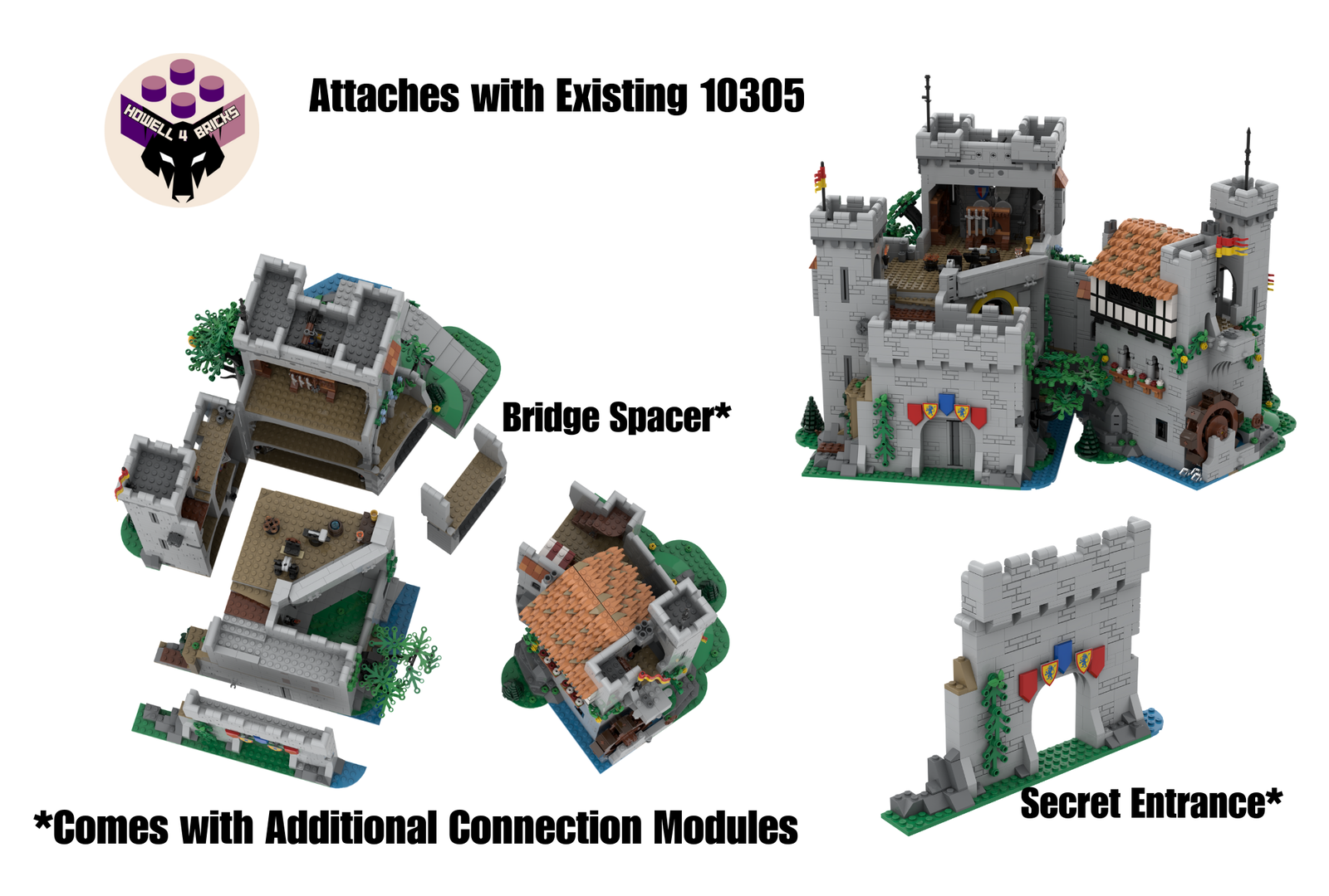 Lion Kight Castle Gate Corner Module Extension