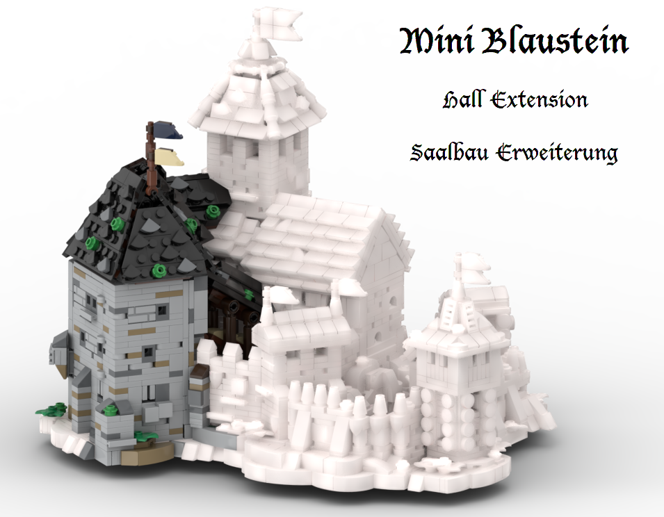 Mini Blaustein Castle - Hall Extension / Saalbau Erweiterung (Version 5.2)