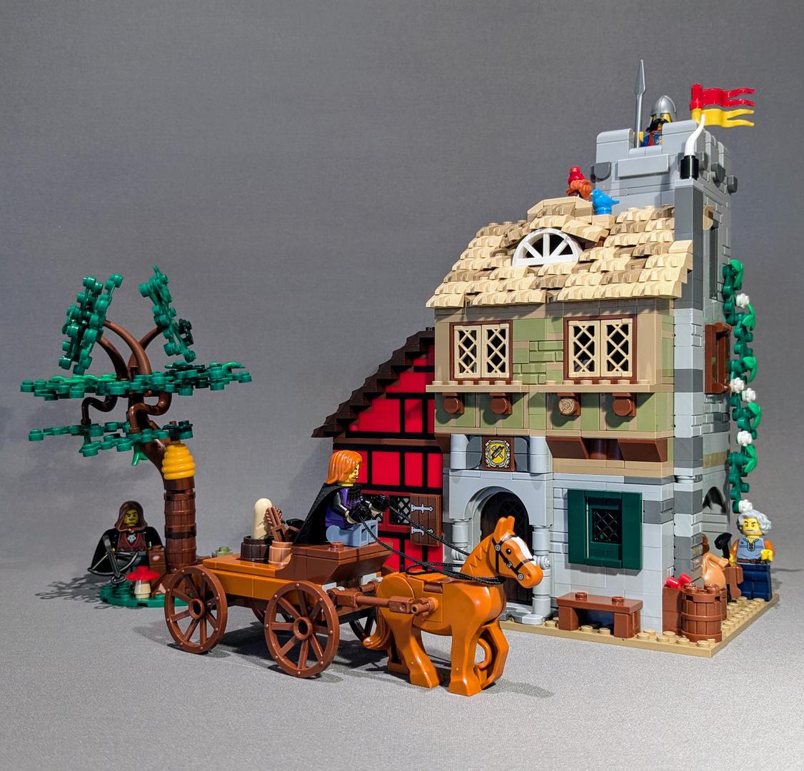 Medieval Carpenter's House with Watchtower and Stables alternate build