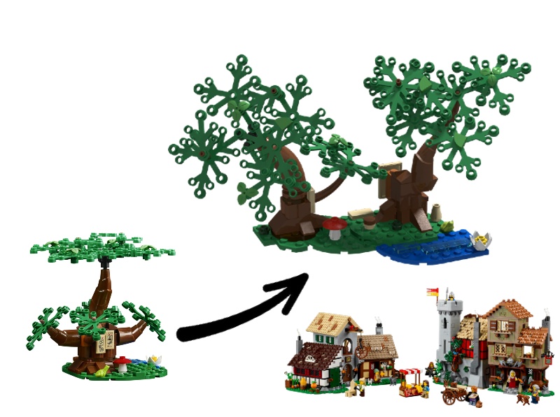 Medieval Town Square Tree Alternative