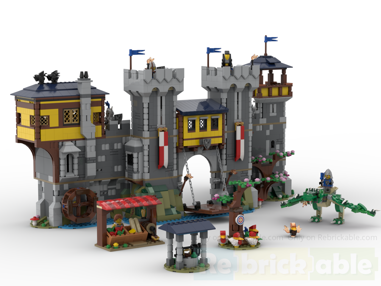 2x Medieval Falcon's castle
