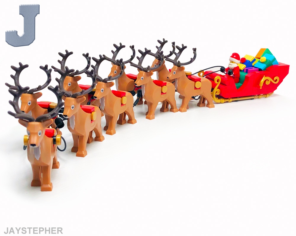Santa's Sleigh With 9 Reindeer