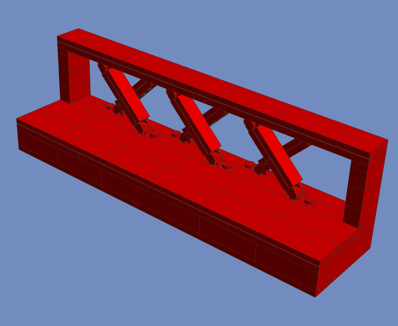 Upscaled fence 3633 1x4 lattice