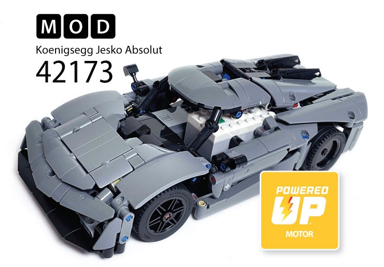 42173 Koenigsegg Jesko Absolut RC MOD for Powered Up Motors