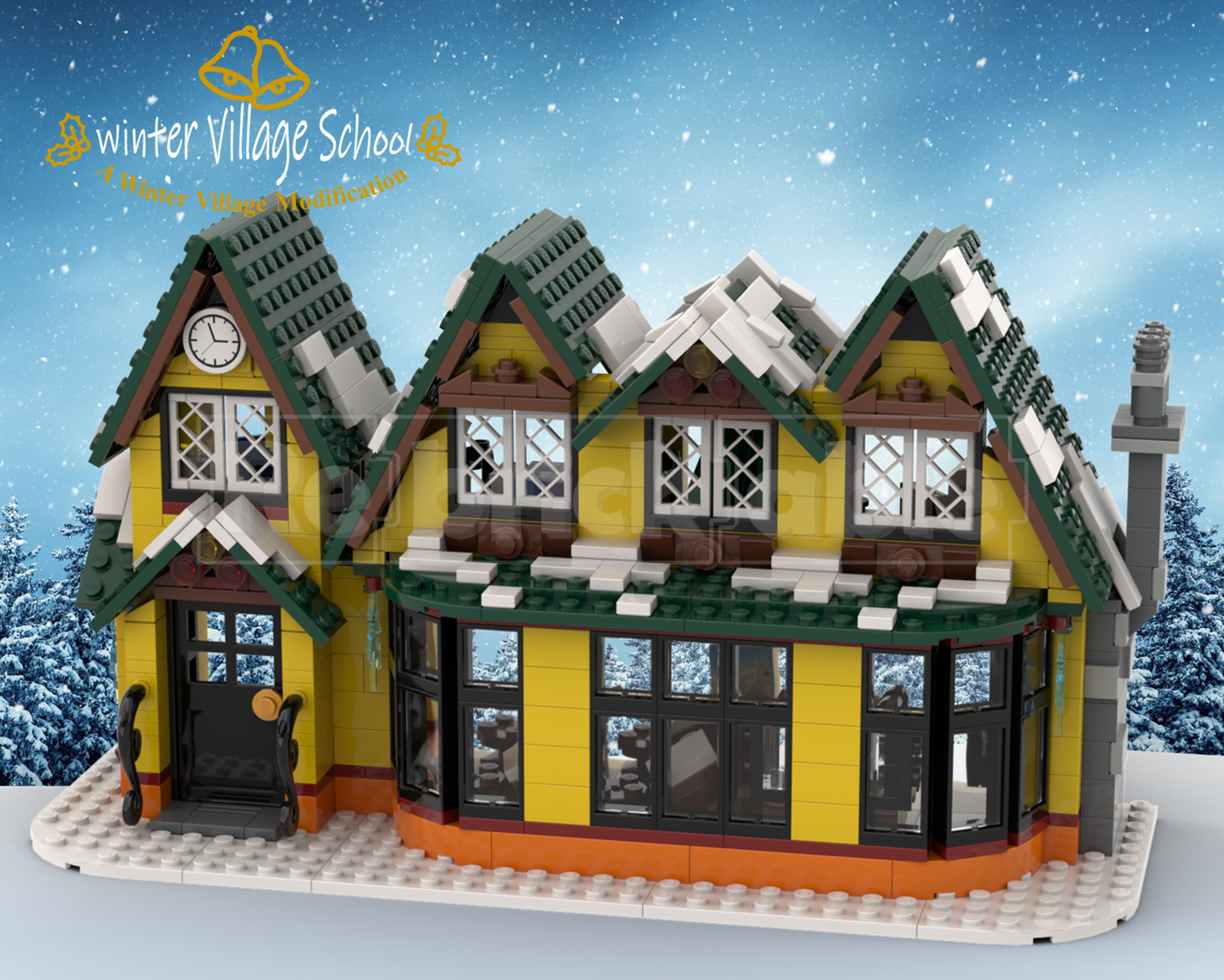 Winter village school