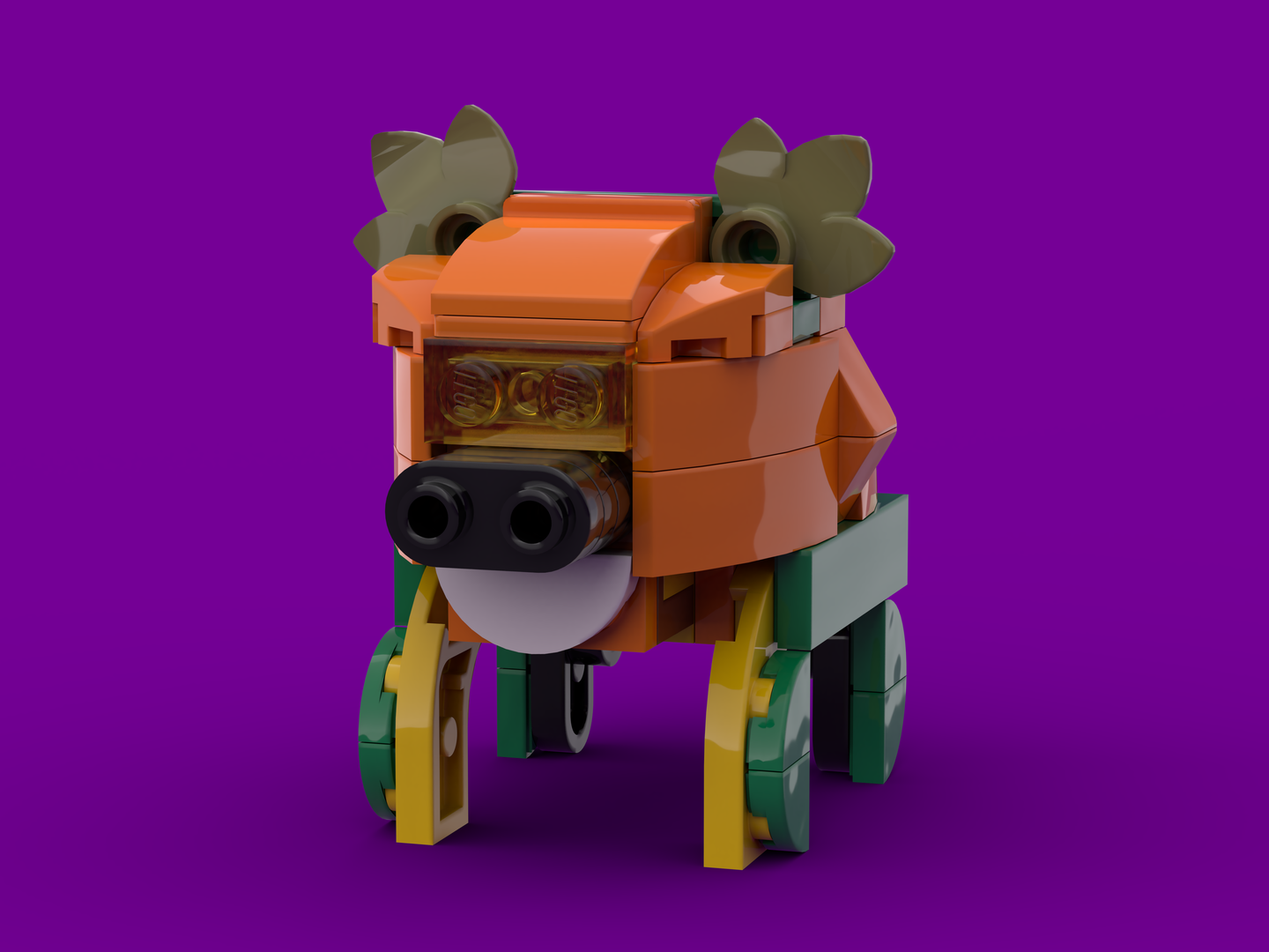 Halloween Pumpkin Pig (lights up!) alternate build