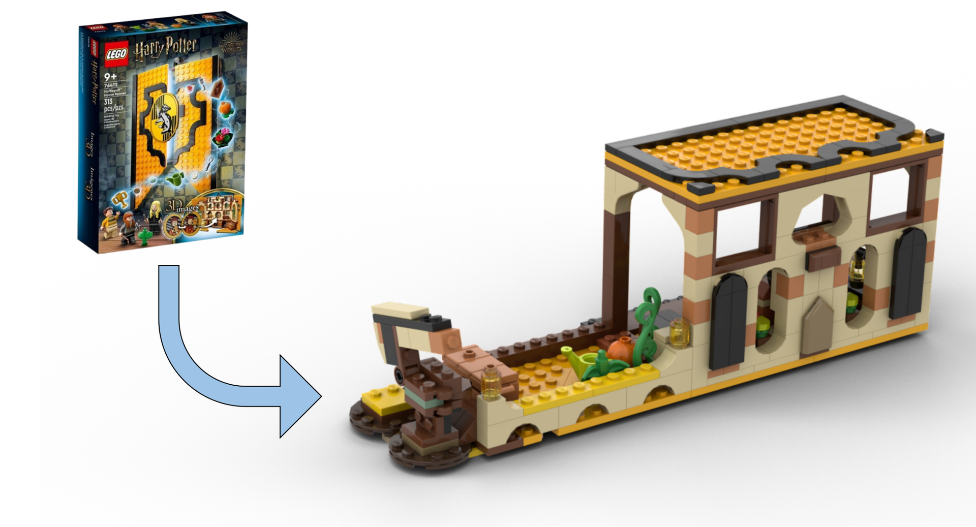 Lego 76412 Alternative "Hufflepuff's bedroom" alternate build