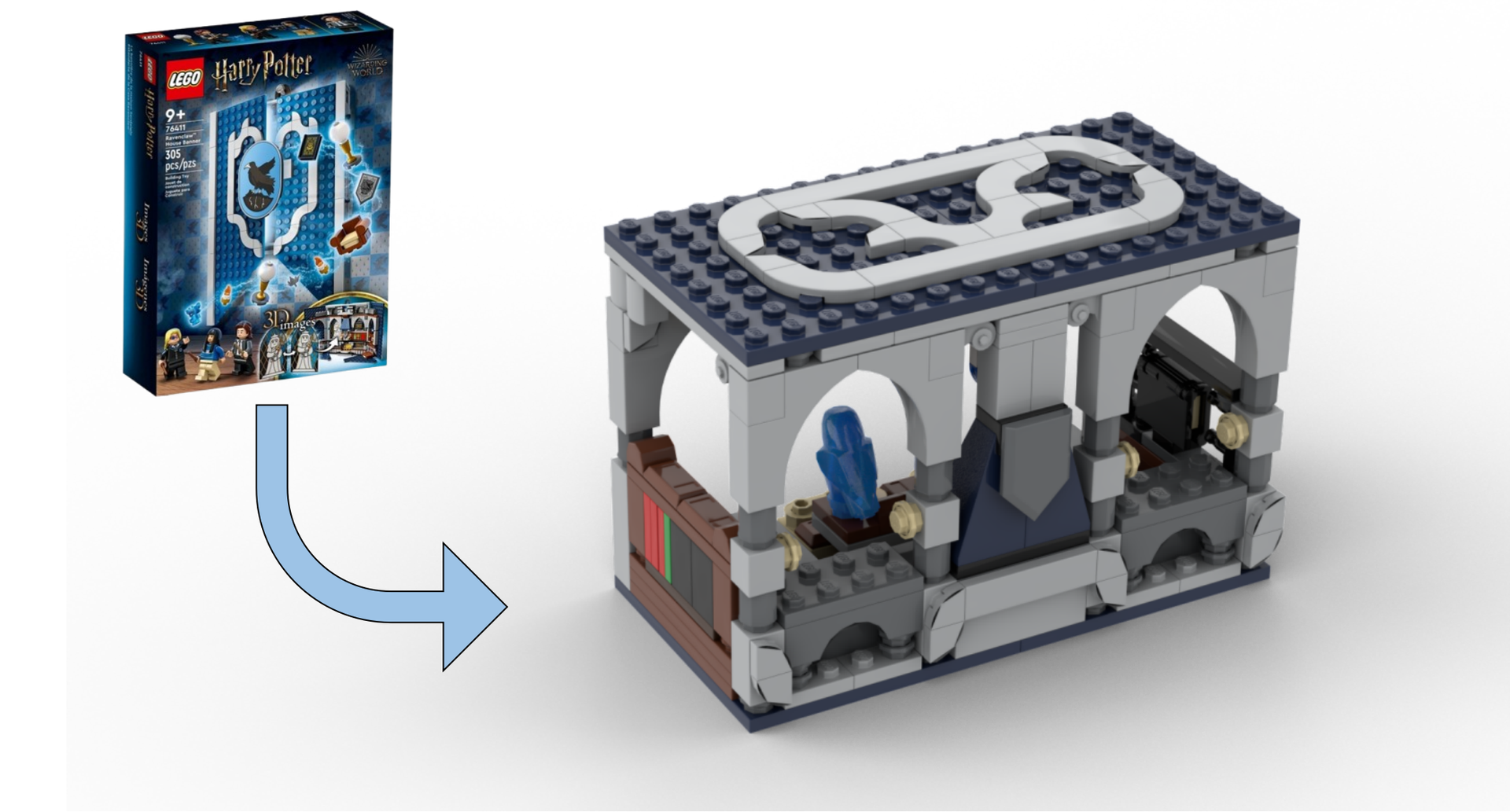 Lego 76411 Alternative "Ravenclaw's bedroom" alternate build